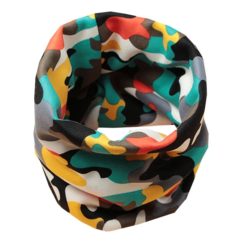 yellow camo Новинка весны осень-зима Детский плюшевый Шарф детский хлопковый шарф для девочек, для мальчиков-хомут с круглым воротником для мальчиков и девочек детский шарф-воротники шеи ребенка шарф - Цвет: yellow camo