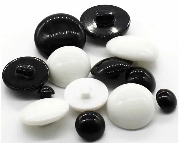 2018 Rushed Limited Decorative Buttons Scrapbooking Wooden Buttons 9-15mm Black And White Mushroom Button Sweater button 200pcs