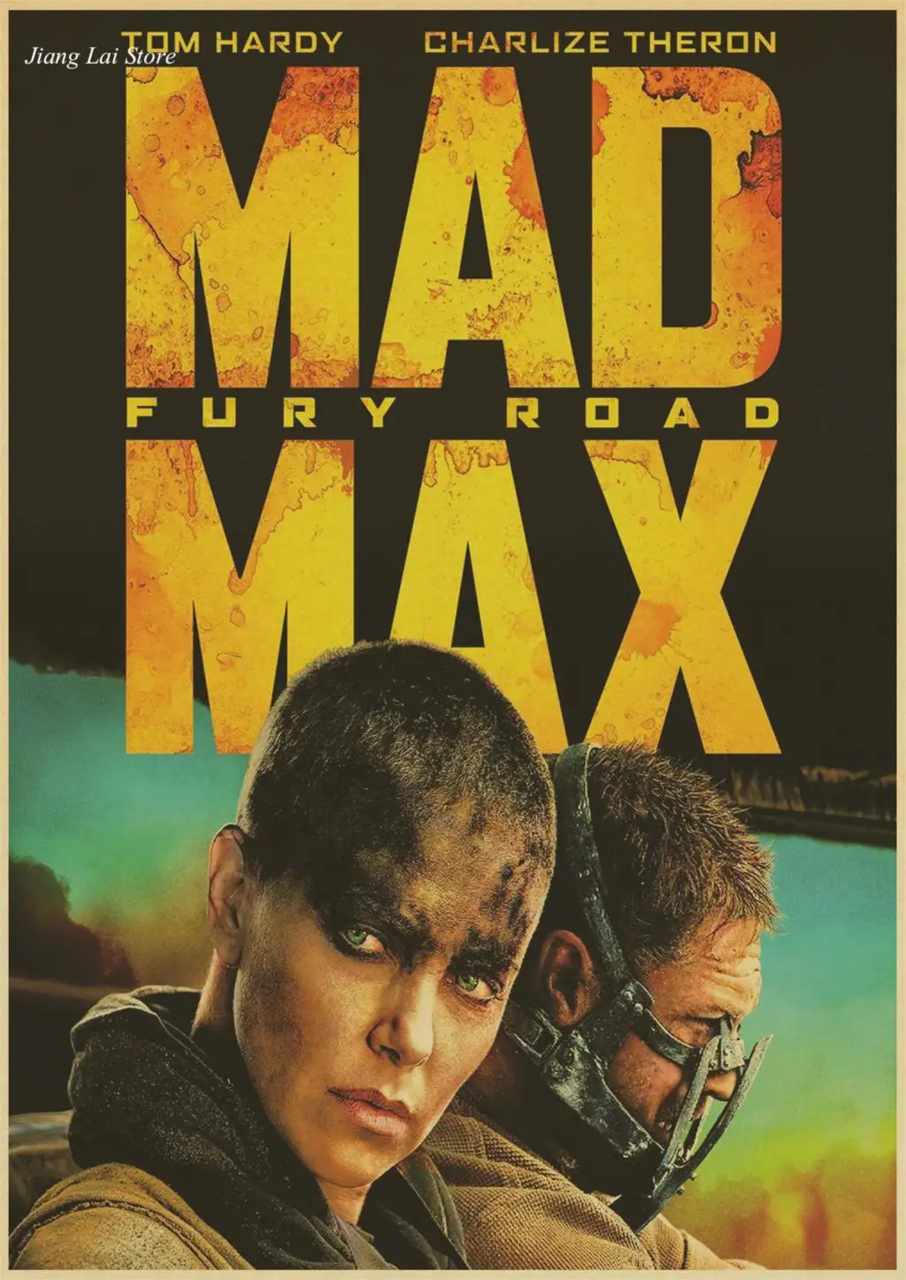 Винтажный постер Mad max Дорога ярости Том Харди Charlize Терон постер фильма плакат ретро Стикеры из крафтовой бумаги Ретро плакат