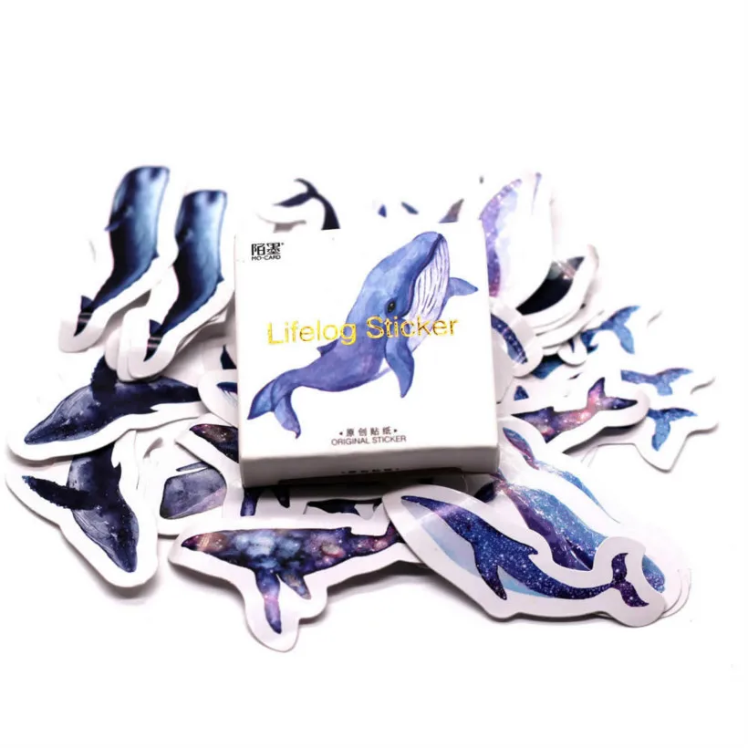 45 шт./компл. записная книжка с голубым Китом Дневник для рисования граффити