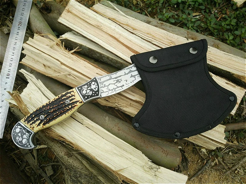 CF PEGASI острый 58 HRC тигровый полосатый топор огонь спасательный для кемпинга на