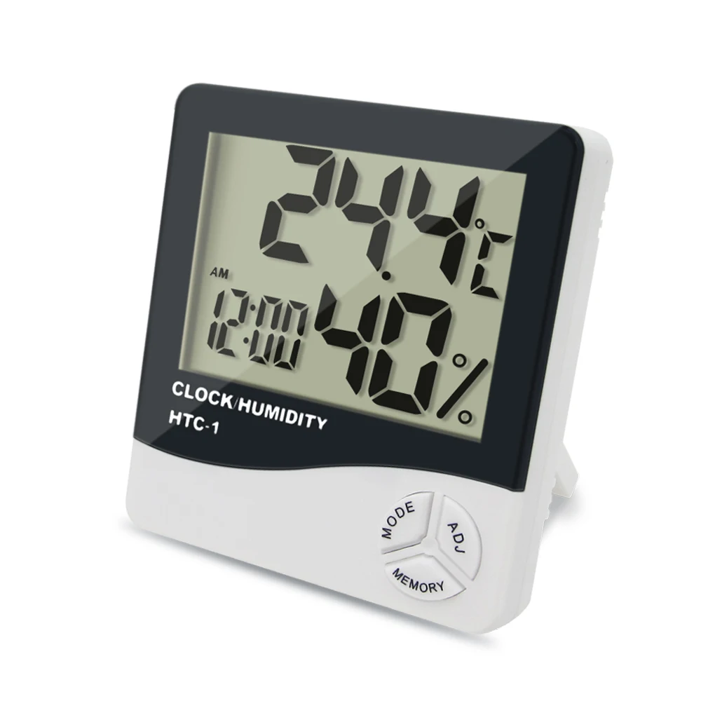 

5* For HTC-1 High accuracy LCD Digital Thermometer Hygrometer Indoor Electronic Temperature Humidity Meter Clock Weather Station