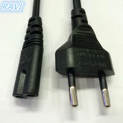 0.6 m small European standard double round eight-tail power cord camera adapter | Электроника