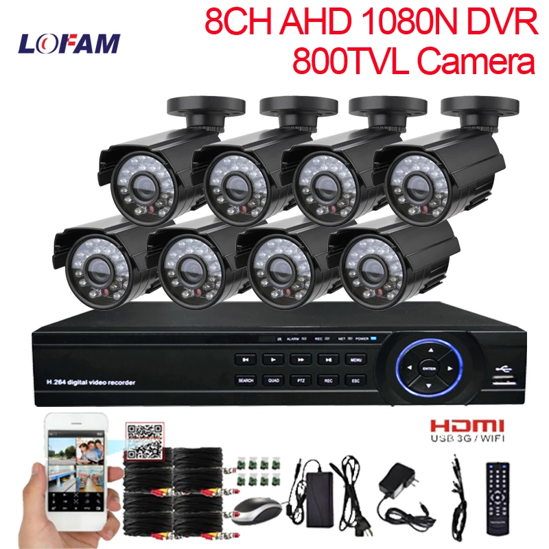 Lofam видеонаблюдение система 8CH DVR комплект 8 каналов наружная Водонепроницаемая