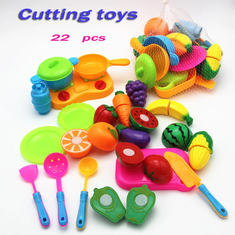 LWKO 22 шт./компл. Детские Кухонные Игрушки для приготовления пищи из фруктов и