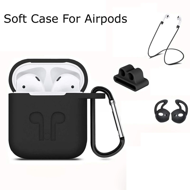 Противоударный силиконовый чехол для Apple Airpods мягкий телефона противоударный