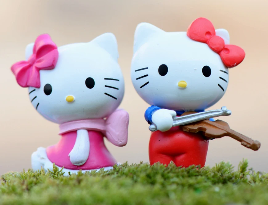 6 шт./лот мини животные мультяшный Кот 2х3см фея декор для сада поделки домашний