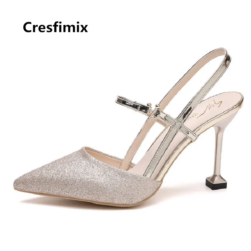 Cresfimix/женские модные пикантные вечерние Клубные туфли на высоком каблуке Милые