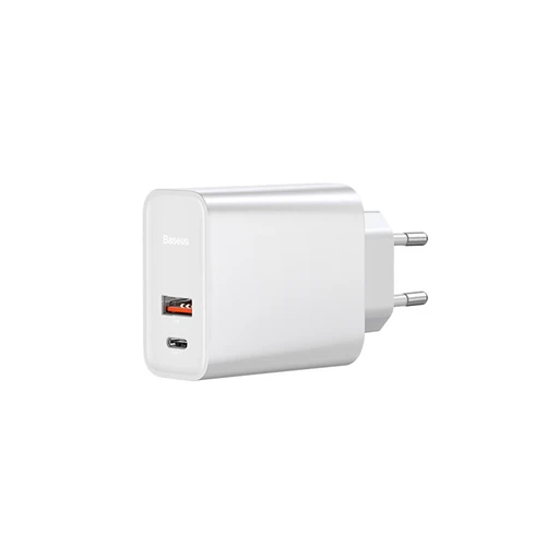 Baseus Quick Charge 4,0 3,0 30 Вт USB зарядное устройство для huawei PD быстрое зарядное устройство для Xiaomi mi 9 mi 9 Dual USB зарядное устройство для iPhone X XR XS - Тип штекера: white EU USB and C