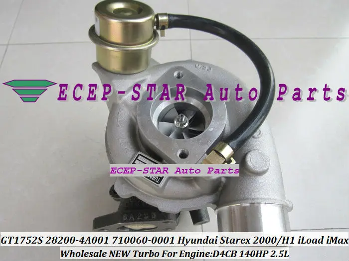 Турбокомпрессор Turbo GT1752S 710060 0001 5001S 28200 4A001 для HYUNDAI Starex CRDI Van iLoad iMax H1 D4CB 2.5L|turbocharger