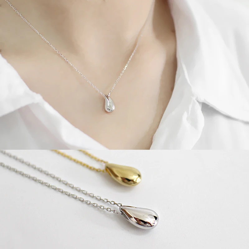 Шанис гладкой Drop куб кулон ожерелье для женщин короткое милое заявление из