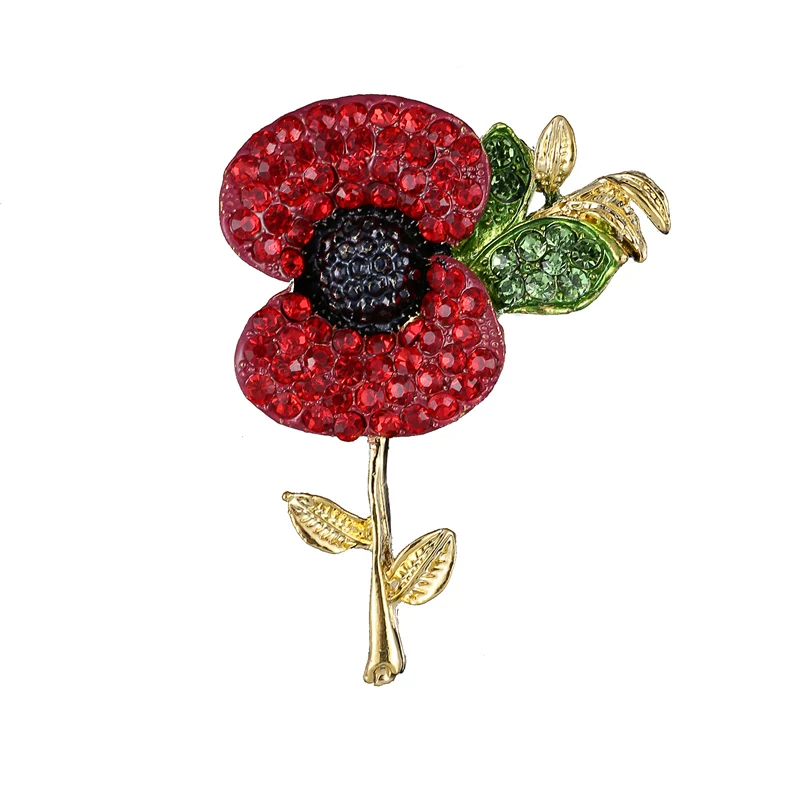 Эмалированная брошь на булавке стразы цветок кристалл броши для женщин
