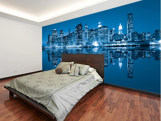 Custom photo wallpaper.Manhattan New York City.Modern 3D murals for living room bedroom kitchen wall waterproof PVC wallpaper |