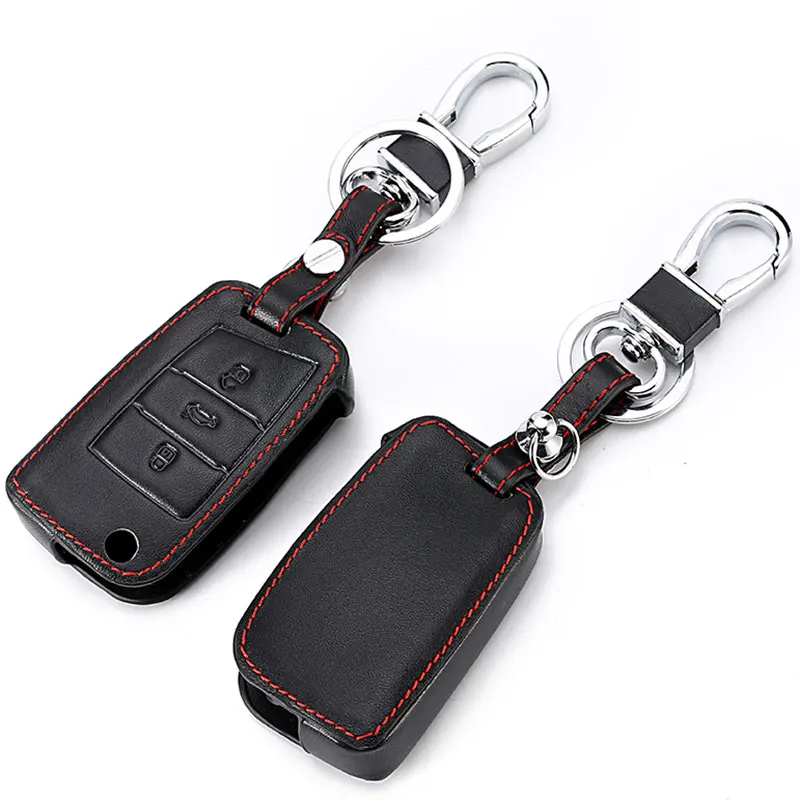 Чехол для ключей из натуральной кожи чехол Vw Golf 7 Skoda Octavia A7 Seat Leon Ibiza Volkswagen Gti R Tiguan