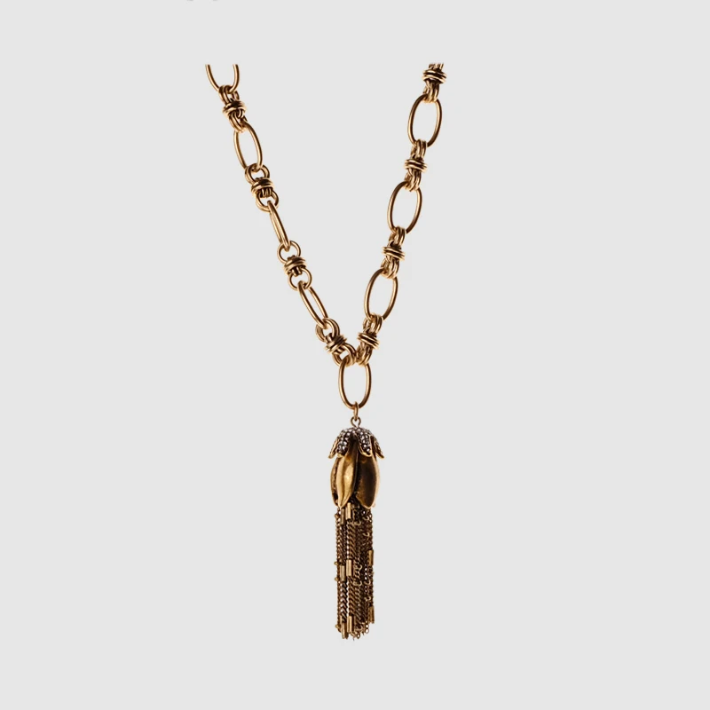 Бутик Amorita антикварная отделка кисточки кулон ожерелья|pendant necklace|tassel pendantnecklace