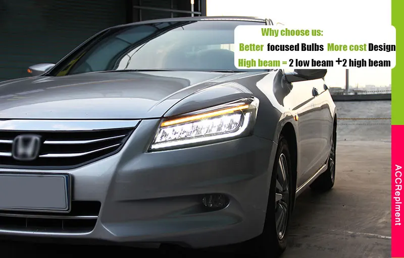Автомобильный Стайлинг для Honda accord 2008-2012 головной светильник s angel eyes 2008-2012 для Honda accord светодиодный светильник Q5 bi xenon объектив h7 xenon