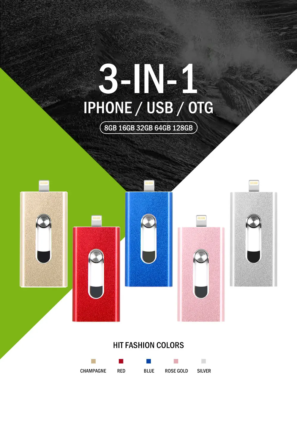 Новинка 3 в 1 usb флеш-накопитель USB 2,0 для iPhone/iPad/IOS/Android/PC 64 ГБ 32 ГБ 16 ГБ 8 ГБ флеш-накопитель высокоскоростной флеш-накопитель