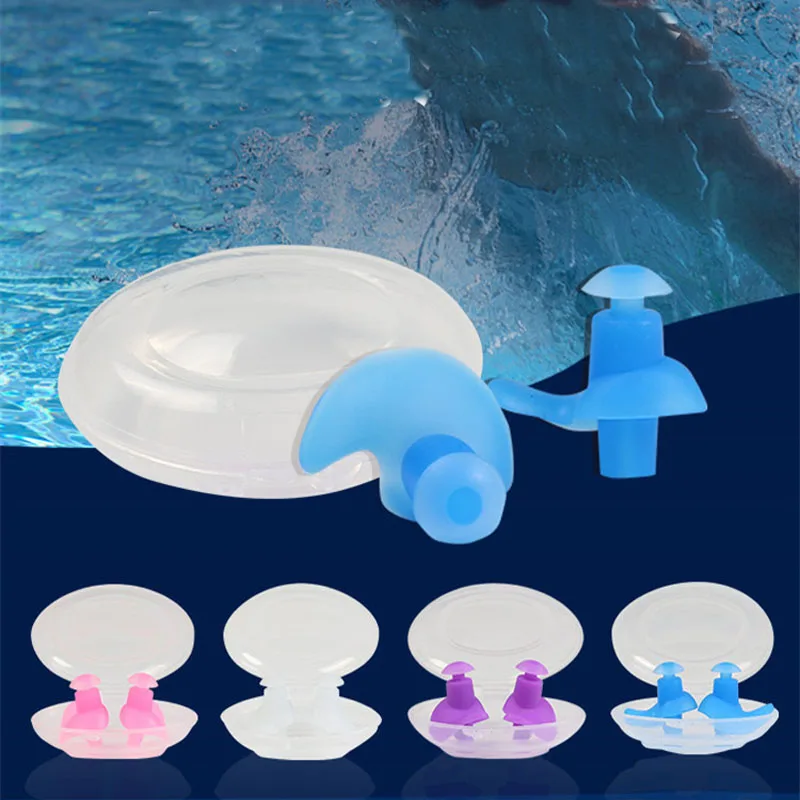 1 пара мягких Водонепроницаемый уха Вилки силиконовый пылезащитный Дайвинг