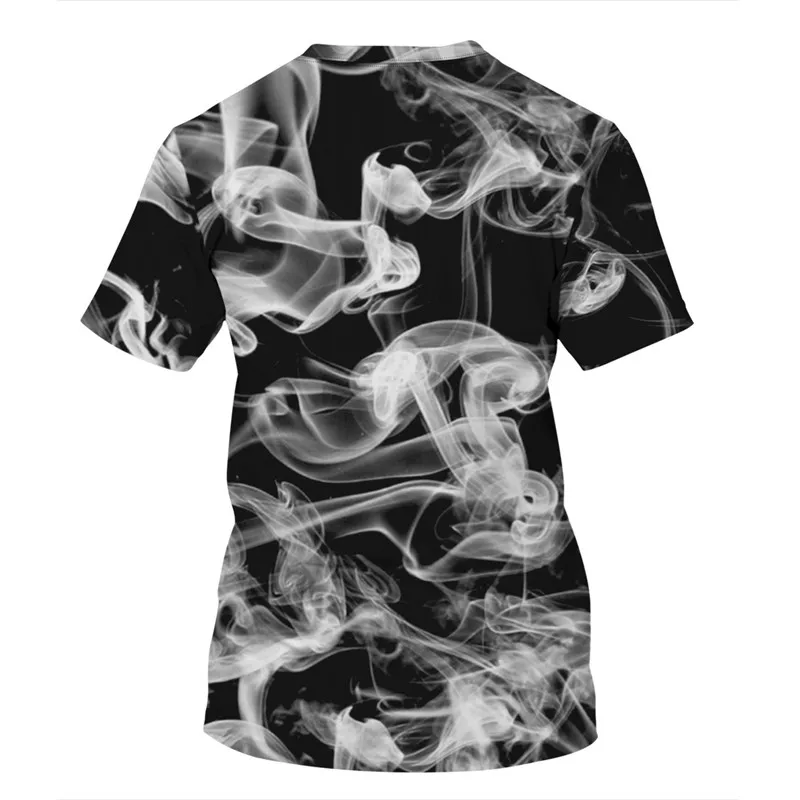 Новые модные мужские и женские 3d футболки с забавным принтом черные Dreamy Smoke Lines