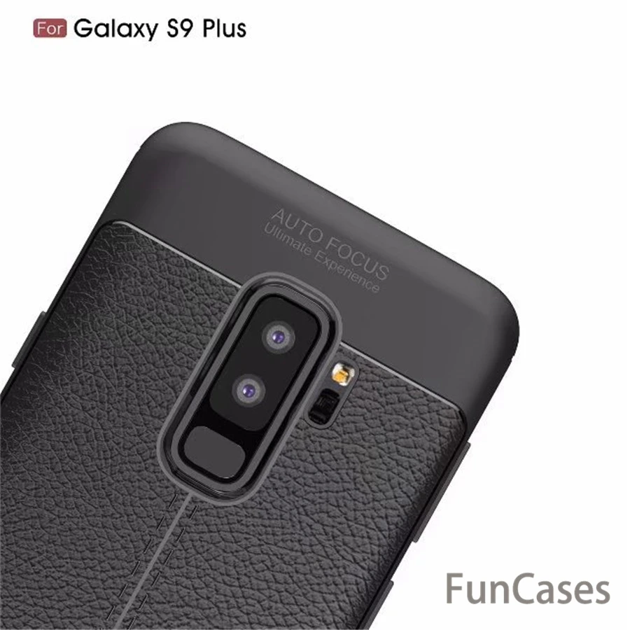 Чехол для samsung S9 роскошный кожаный TPU силиконовый чехол телефона Galaxy S9plus на заднюю