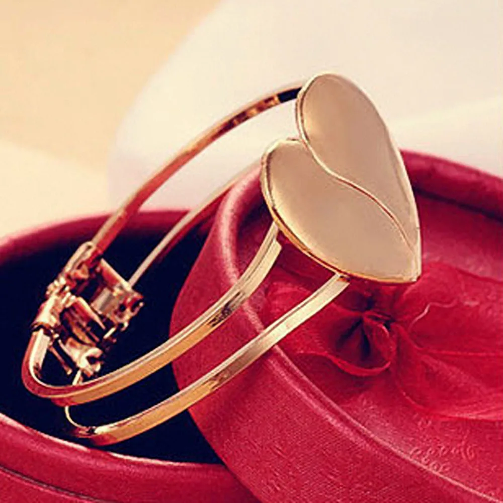 Модный Ювелирный браслет в форме сердца для девушки с пайетками Магнитный