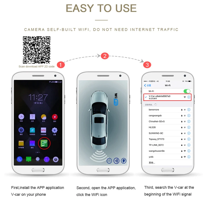 저렴한 ANSTAR-미니 와이파이 자동차 후면 카메라, 1080P 방수 후면보기 차량 카메라 120 광각 야간 투시경 백업 주차 대시 캠 저렴한 ANSTAR-미니 와이파이 자동차 후면 카메라, 1080P 방수 후면보기 차량 카메라 120 광각 야간 투시경 백업 주차 대시 캠