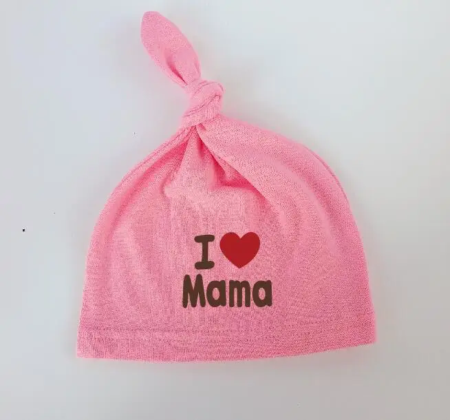 Фирменный Чепчик для сна для новорожденных, шапка с надписью «i love papa» для детей, шапка для девочек и мальчиков, хлопковая шапочка, шапочка для малышей
