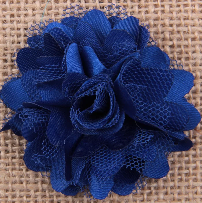royal blue 10 шт./лот, милые атласные цветы, мини шикарные искусственные цветы для волос, заколки для волос, самодельные цветы для волос, тканевые аксессуары - Цвет: royal blue