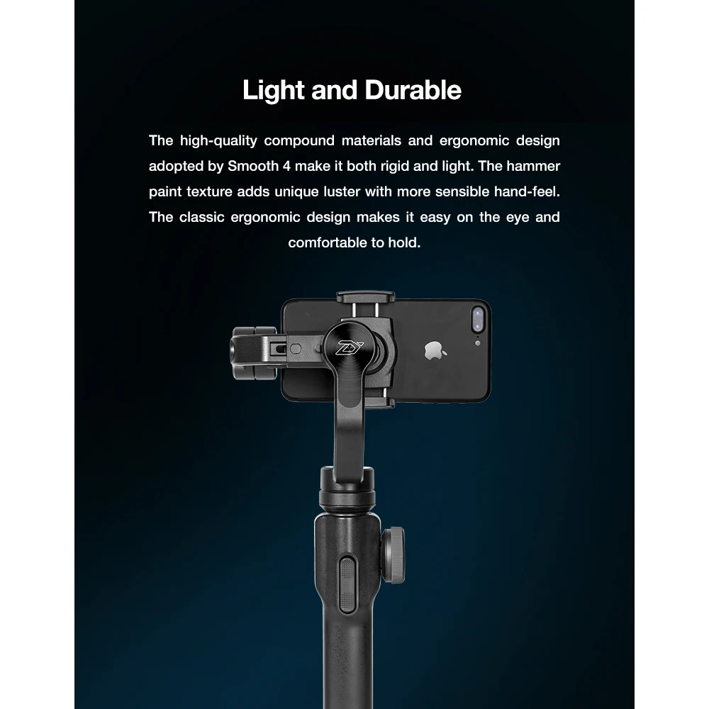 Zhiyun Smooth 4 3-осевой ручной шарнирный стабилизатор для камеры GoPro фокус Pull& Zoom для iPhone XS XR X 8 плюс 8 7 Plus 6 Plus SE samsung S9 экшн Камера