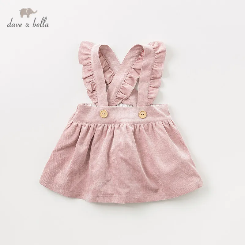 Осеннее платье на бретельках для маленьких девочек подтяжки вечеринки в стиле