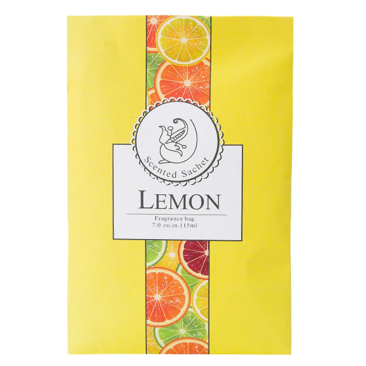 lemon 6 вкус свежий воздух ароматизированный аромат домашний гардероб ящик автомобиля духи саше Ароматерапия пакет - Цвет: lemon