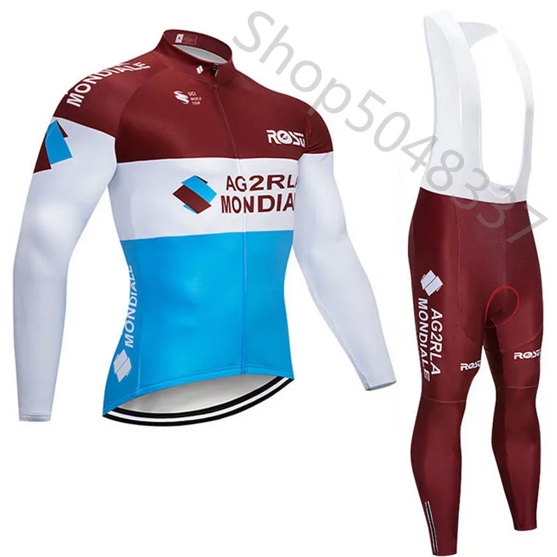 Ag2r Pro комплект одежды для велоспорта с длинным рукавом высокое качество Майки