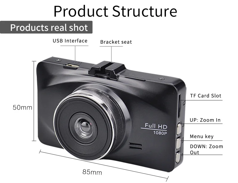 Denicer M20P Автомобильный видеорегистратор с разрешением Full HD 720P Автомобильный видеорегистратор с экраном 3,0 дюйма dvr Автомобильный регистратор Приборная панель автомобиля