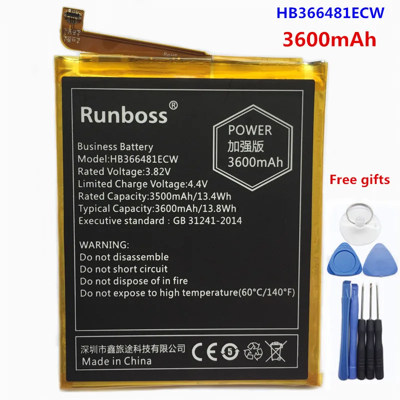 HB366481ECW 3600 мА/ч, Батарея для huawei Nova 2 lite/Honor 7C AUM-L41 LND-AL30 AL29 AL40 TL30 TL40