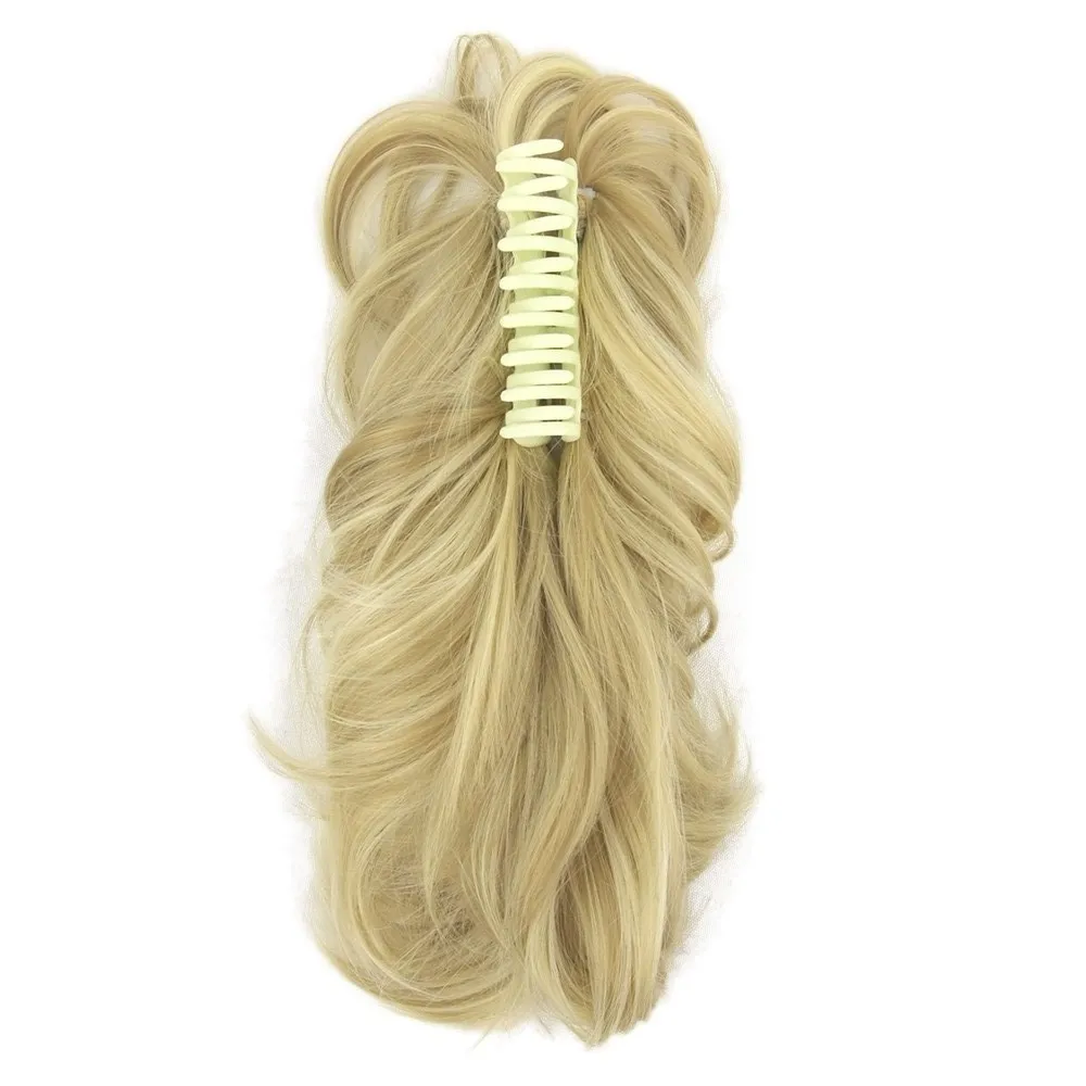 Soowee Synthetic Hair Claw Ponytails Little Pony Tail Horse Hair on Hairpins Fairy Tail Hairpieces for Hair on Clips