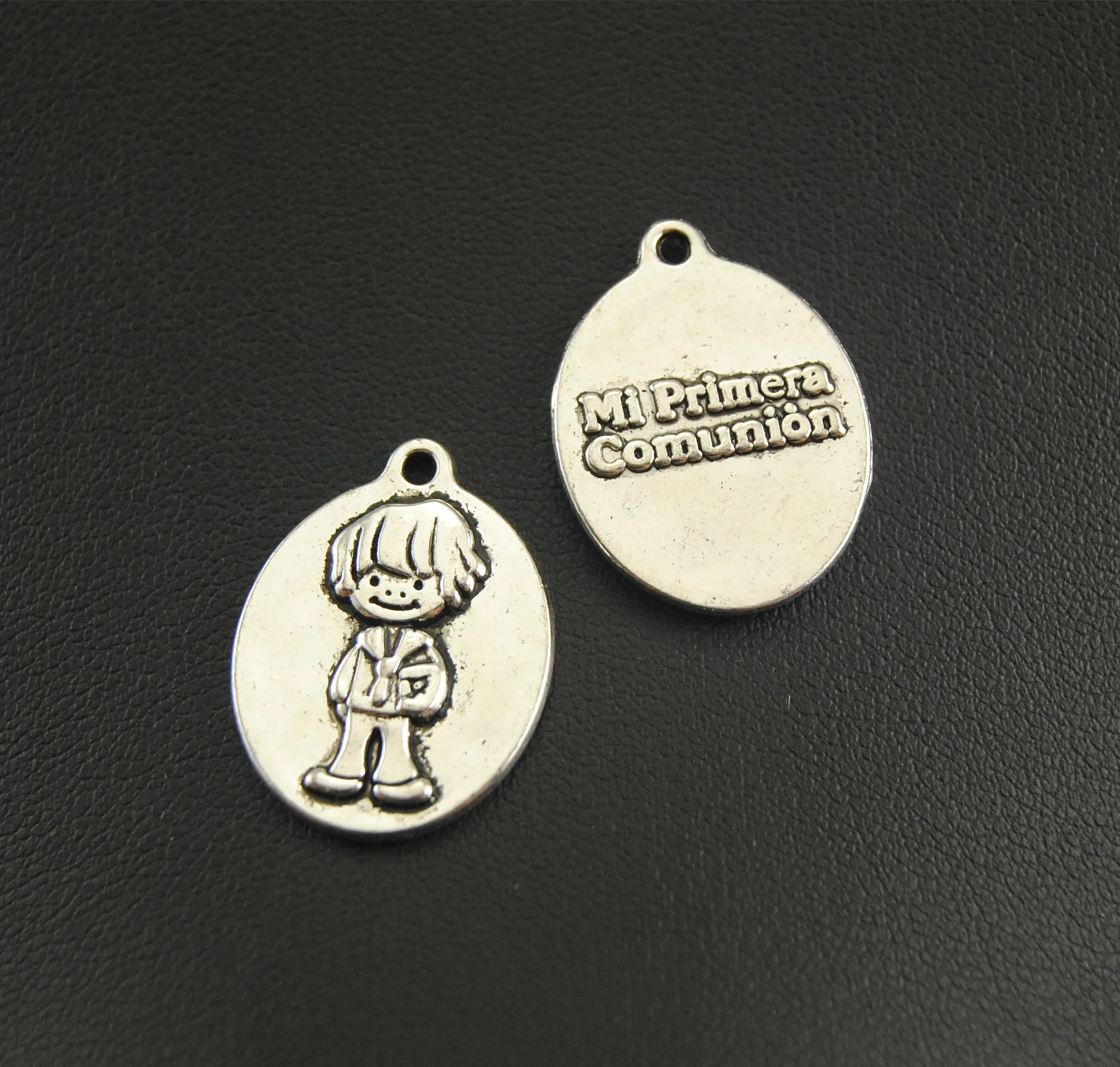 Подвески ручной работы из цинкового сплава для мальчиков и девочек шармы первого