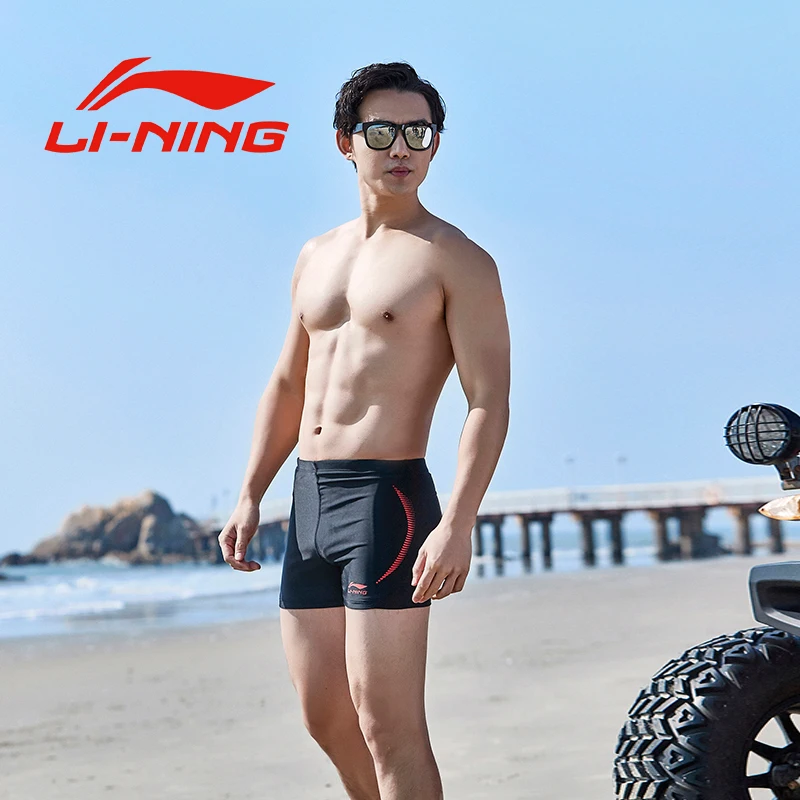 2018 LI NING мужские плавки Шорты для плавания дышащие Мужская боксерская доска