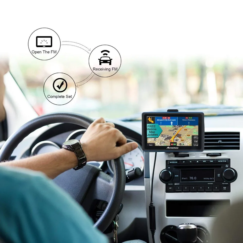 Gps автомобильное навигационное устройство 5 дюймов ЖК-экран FM Bluetooth спутниковая голосовая навигация gps навигация Автомобильные аксессуары 128BM8G Navit