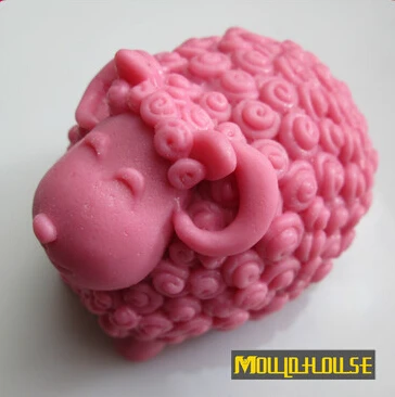 

Three-dimensional sheepr shape soap silicone mold soap mould