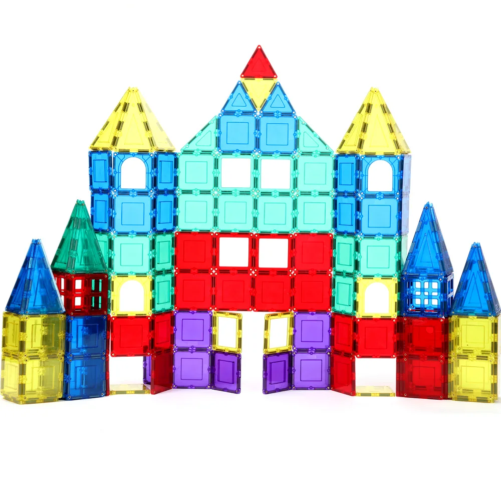 

1Pcs Big Size Transparent Magnetic Designer Construction Building Bricks Magnet Blocks Educational Toys For Children Kids Gift