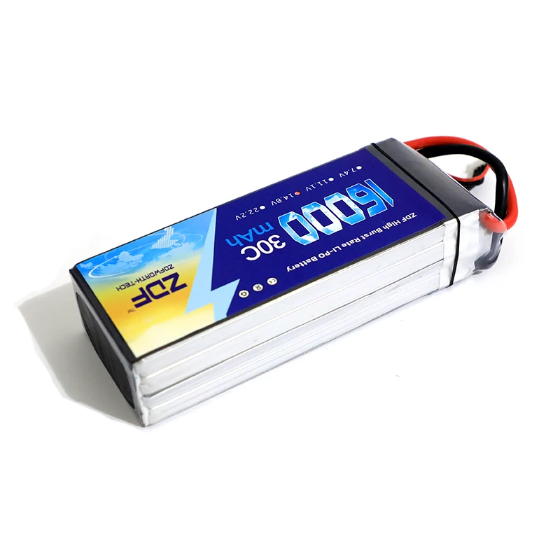 ZDF 16000mAh Lipo Аккумулятор 7,4 V 11,1 V 14,8 V 18,5 V 22,2 V 44,4 V 25C для большой нагрузки RC запчасти AKKU 2S 4S 5S 6S 12S 13S