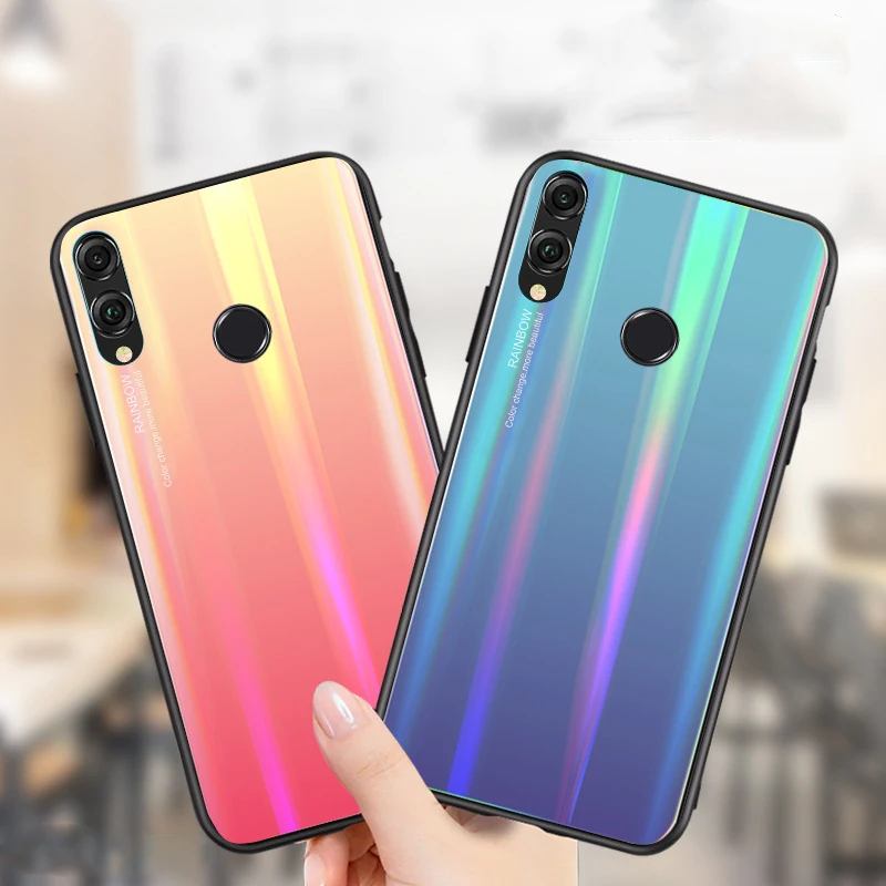 8X Сменные чехлы из закаленного стекла для Huawei Honor Nova 3 3i P Smart Plus чехол с лазерным