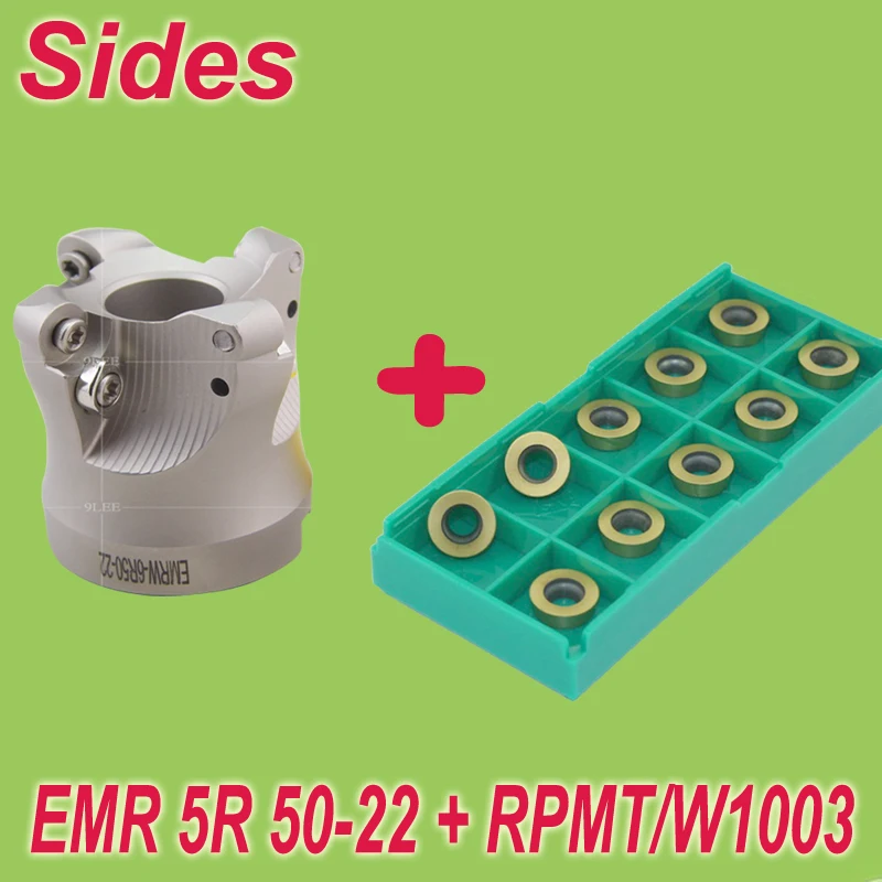 Бесплатная доставка фото + 10 шт RPMT1003 круглая маршрутизация торцевая фреза набор