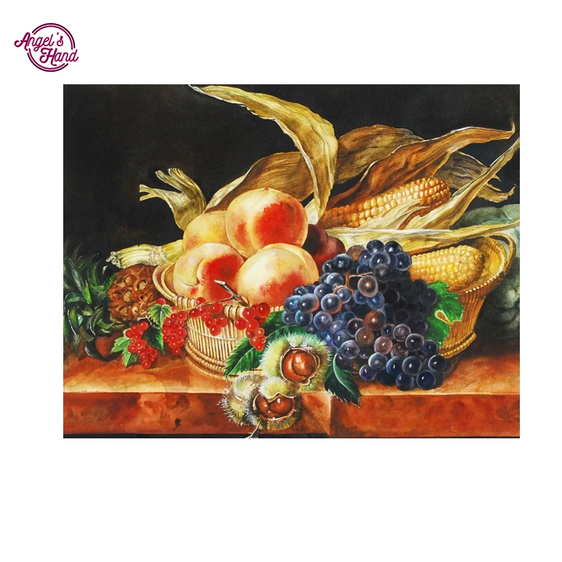 Ангела ручной вышивки крестом комплекты паста живописи гостиной &quotФрукты&quot