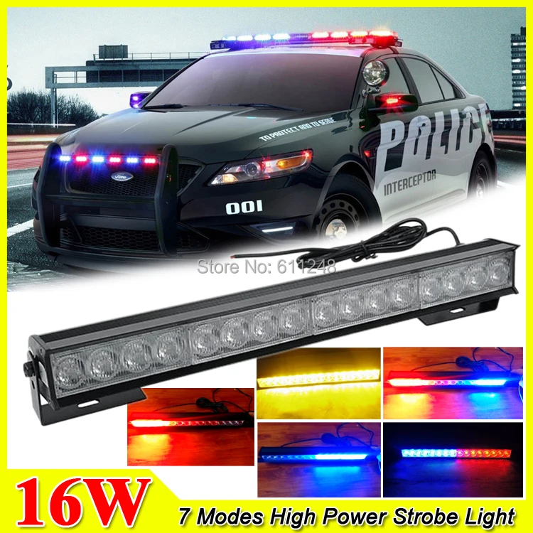 Новый 16ВТ высокое Мощность мерцающий светильник пожарный мигает Полиция