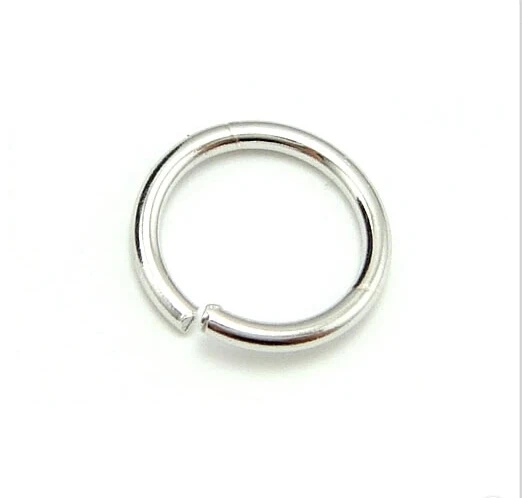 Genuine Solid sterling sliver Accessories 100pcs solid sterling 925 Silver Jump rings Open Ring 7x0.7mm Jump Ring Finding
