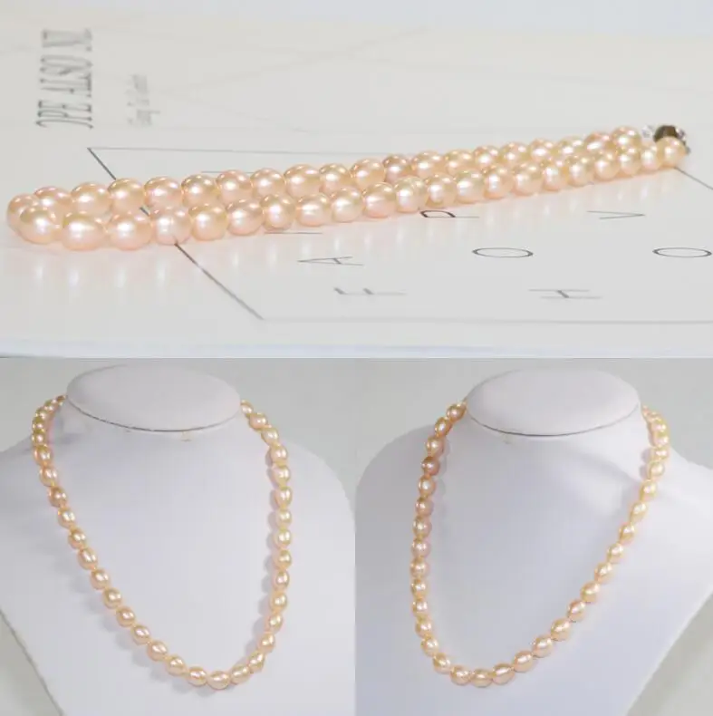 ZCD 2017 816 + крепкий розовый натуральный пресноводный жемчуг ожерелье | Украшения и