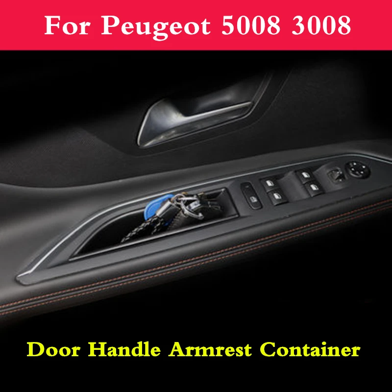 Для Peugeot 5008 3008GT 2017 2018 2019 передней двери автомобиля ручка подлокотник контейнер