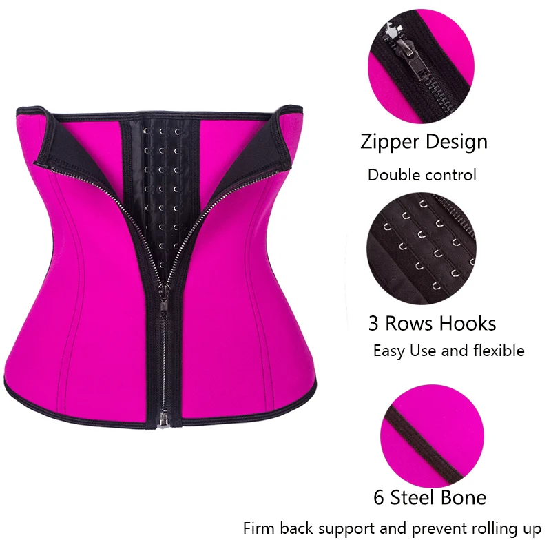 SAYFUT body shaper корсет утягивающий пояс-корсет для уменьшения Для женщин ремень триммер с застежкой-молнией, 3 ряды крючков 6 Сталь кости