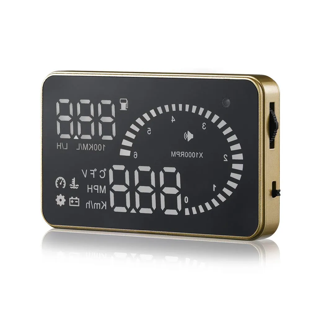 X6 3 дюймов Автомобильный HUD Дисплей с двигателем Скорость сигнал исчерпания